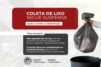 Coleta de lixo segue suspensa durante a semana