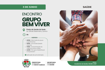 Grupo Bem Viver retoma atividades na próxima segunda-feira (3)