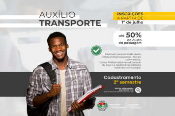 Auxílio Transporte: inscrições para o segundo semestre abrem em 1º de julho