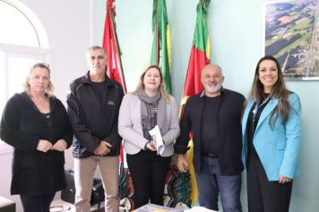 Visita da Nova Gerente Geral do Banrisul ao Gabinete do Prefeito de Novo Cabrais