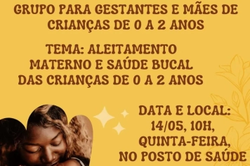 Saúde promoverá encontro com gestantes e mães