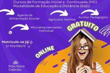 Inscrições abertas para Cursos de Formação Inicial e Continuada (FIC) no IFSul