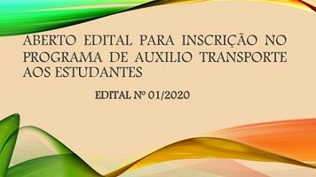 Edital Auxílio Transporte 1º Semestre 2020