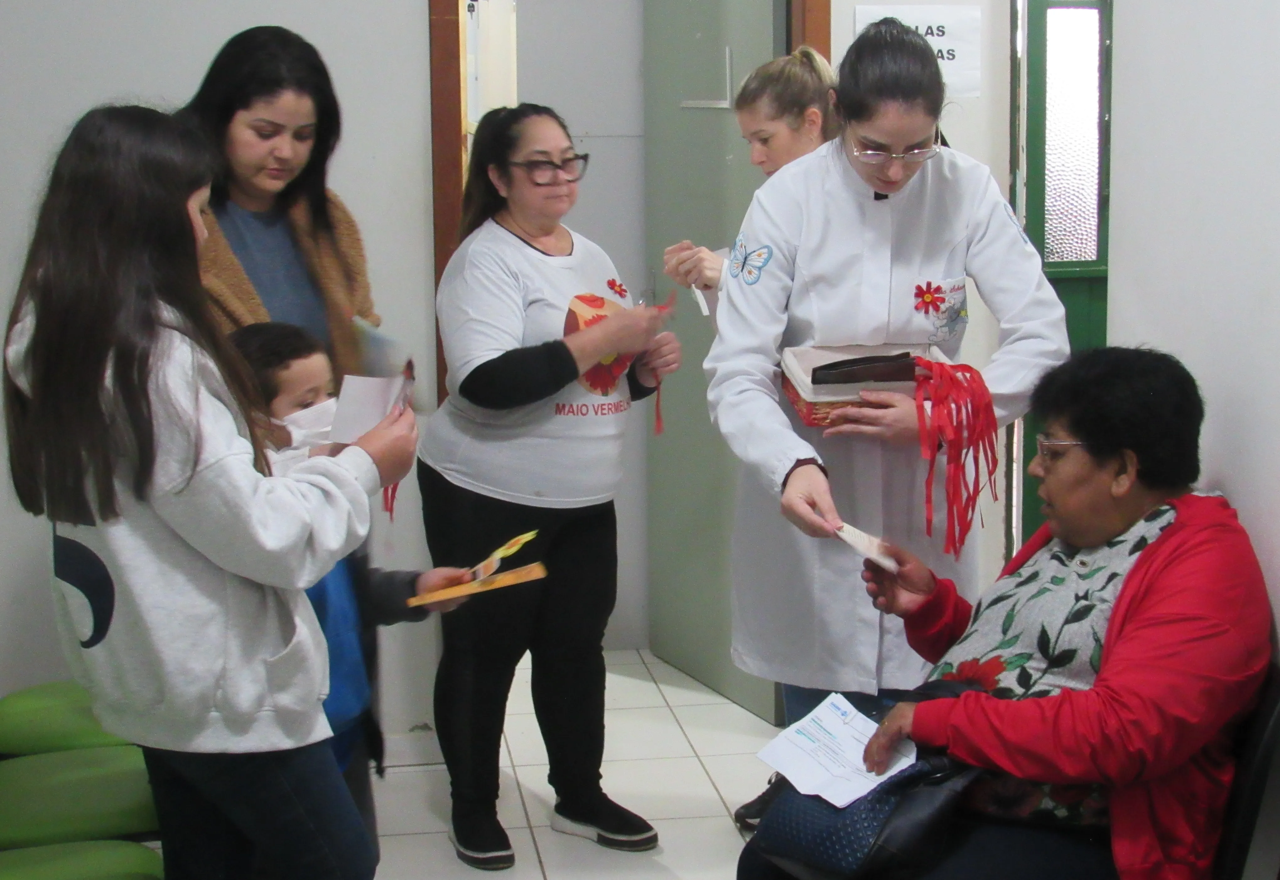 Setor de odontologia promoveu a campanha Maio Vermelho em Novo Cabrais