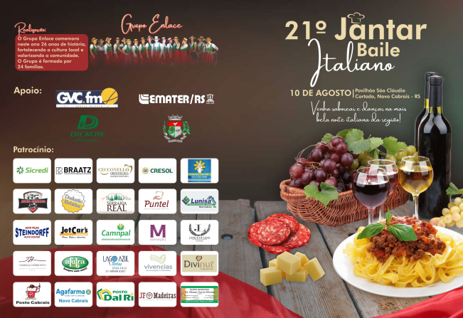 Vem aí o 21º Jantar Baile Italiano