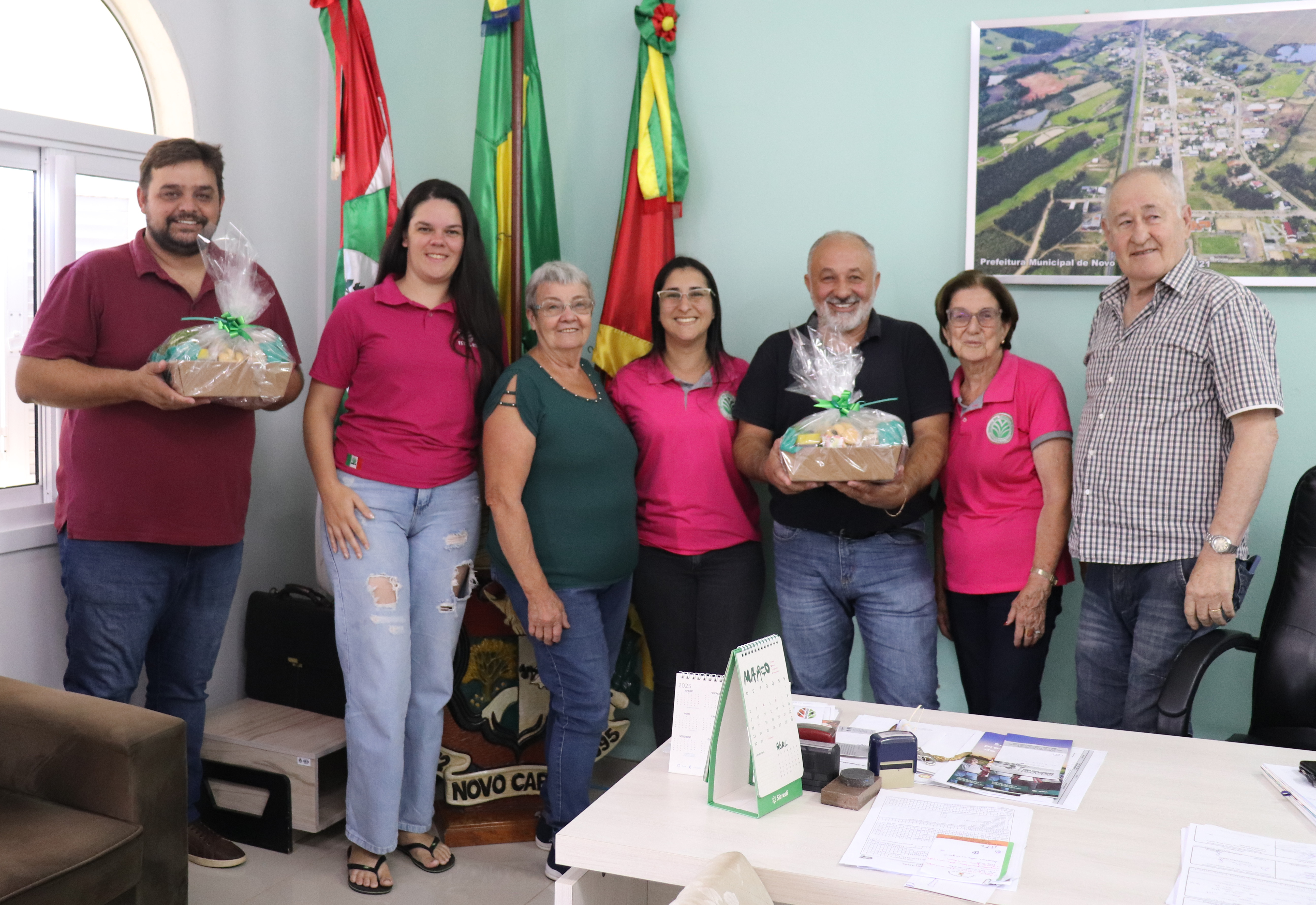 Representantes do STR realizam visita de agradecimento ao prefeito e vice de Novo Cabrais